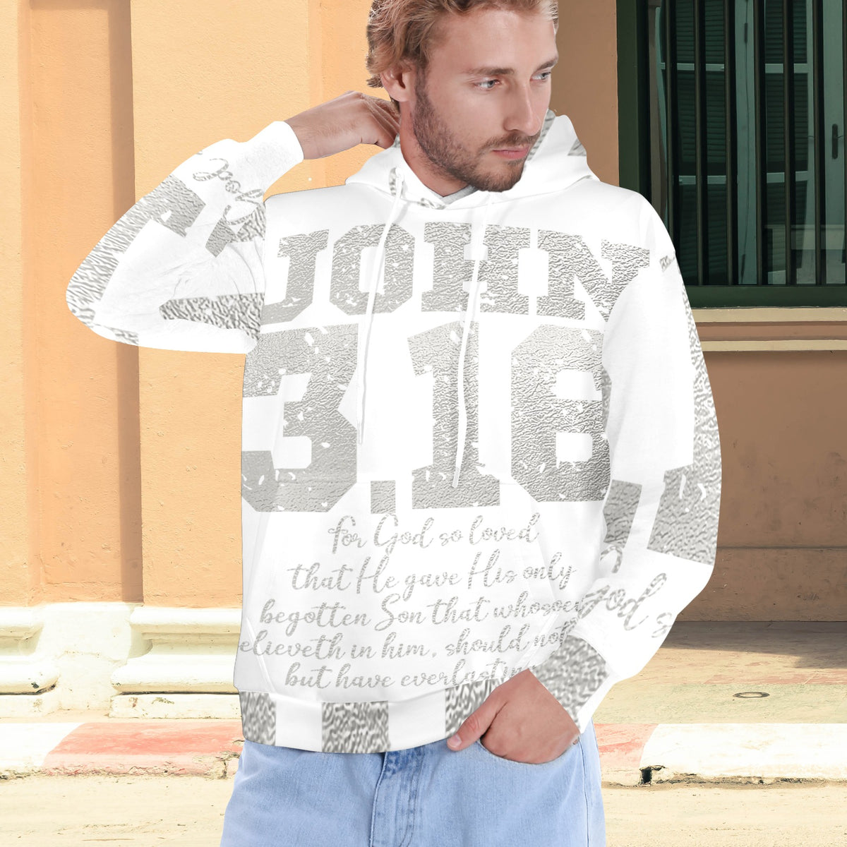 Men's Premium Christian Hoodie – Stylish All-Over Print Graphic Fit