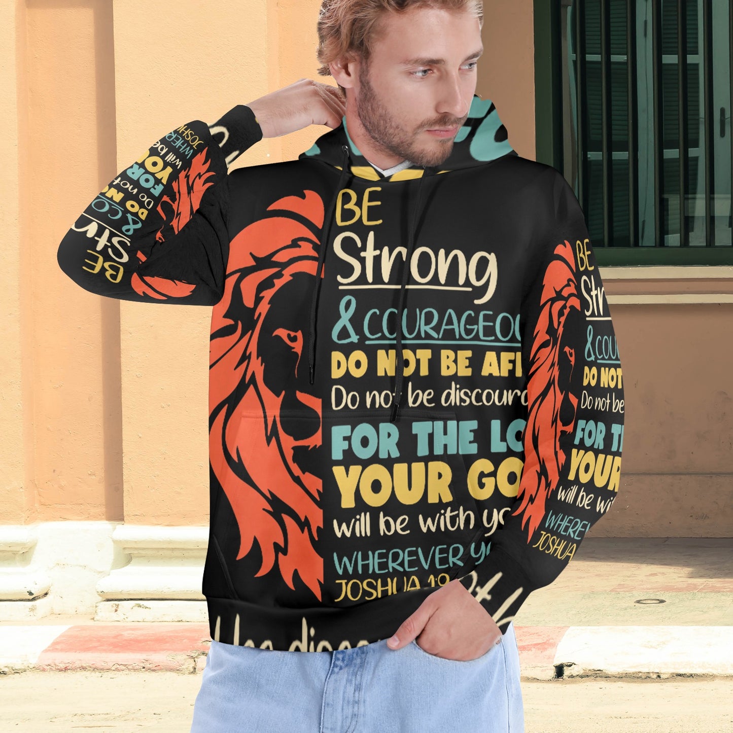 Men's Premium Christian Hoodie – Stylish All-Over Print Graphic Fit
