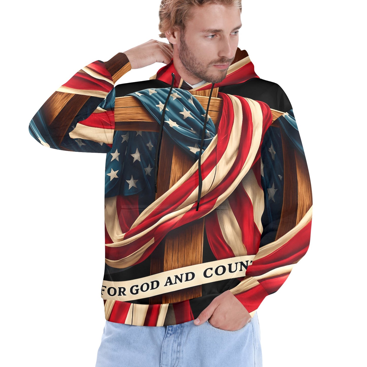 Men's Premium Christian Hoodie – Stylish All-Over Print Graphic Fit