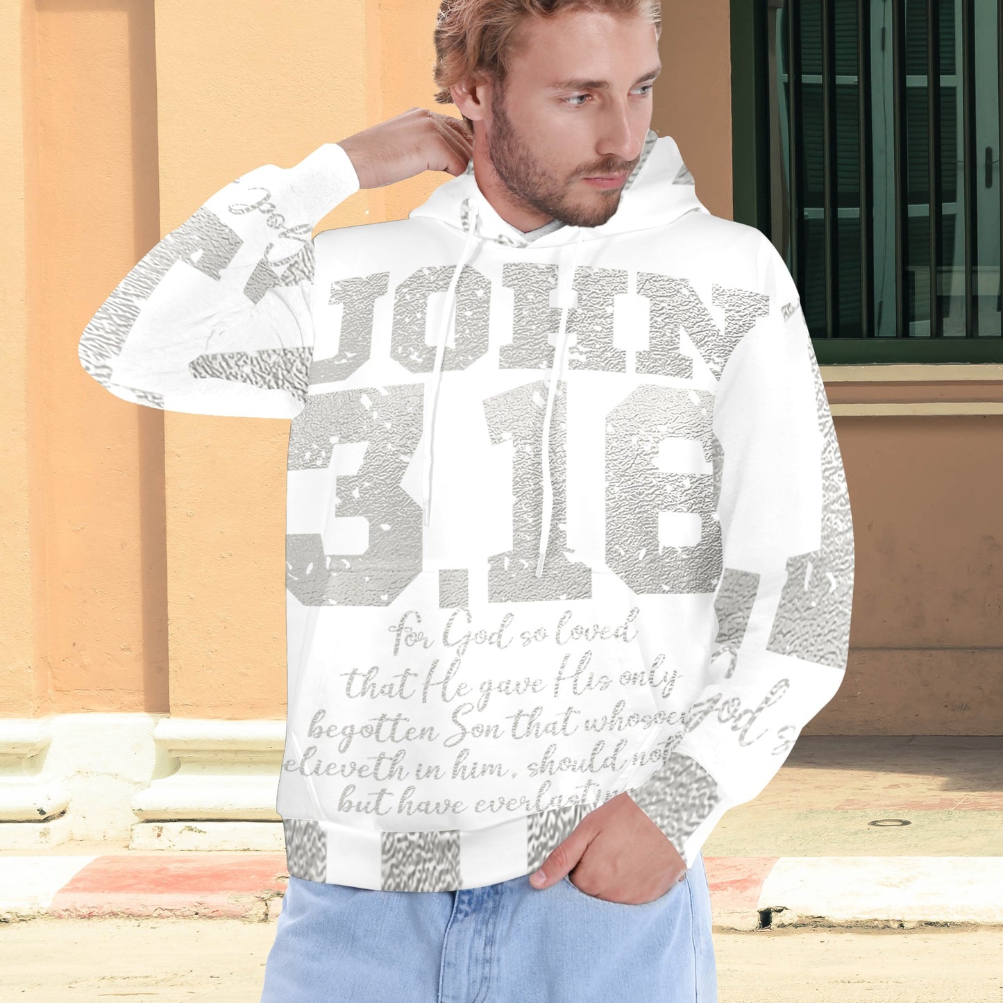 Men's Premium Christian Hoodie – Stylish All-Over Print Graphic Fit