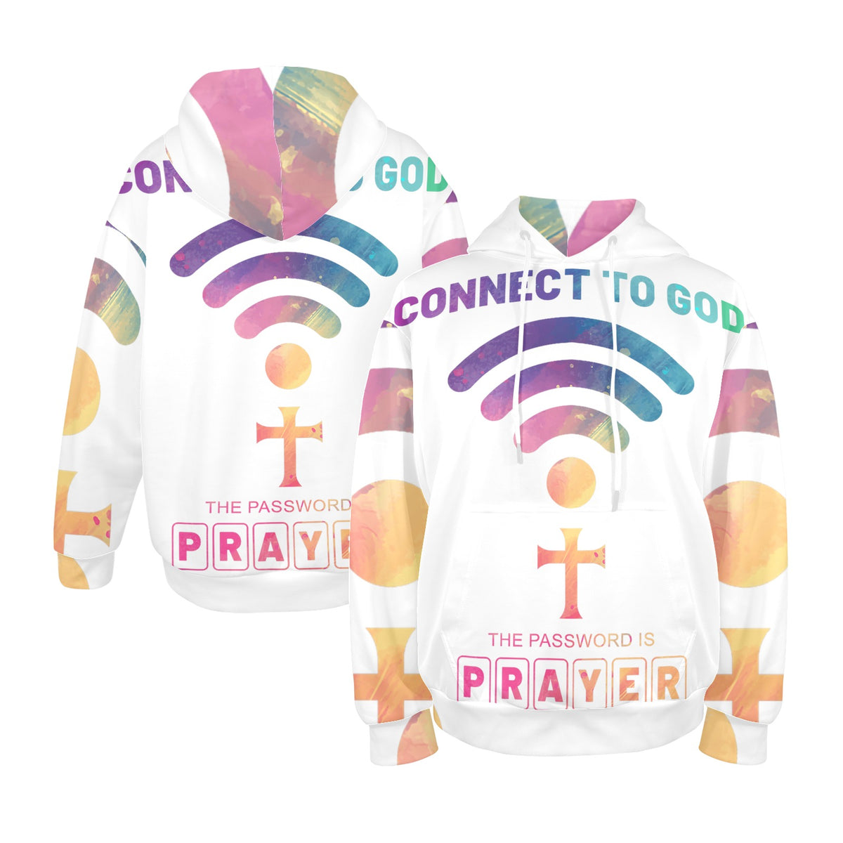 Men's Premium Christian Hoodie – Stylish All-Over Print Graphic Fit