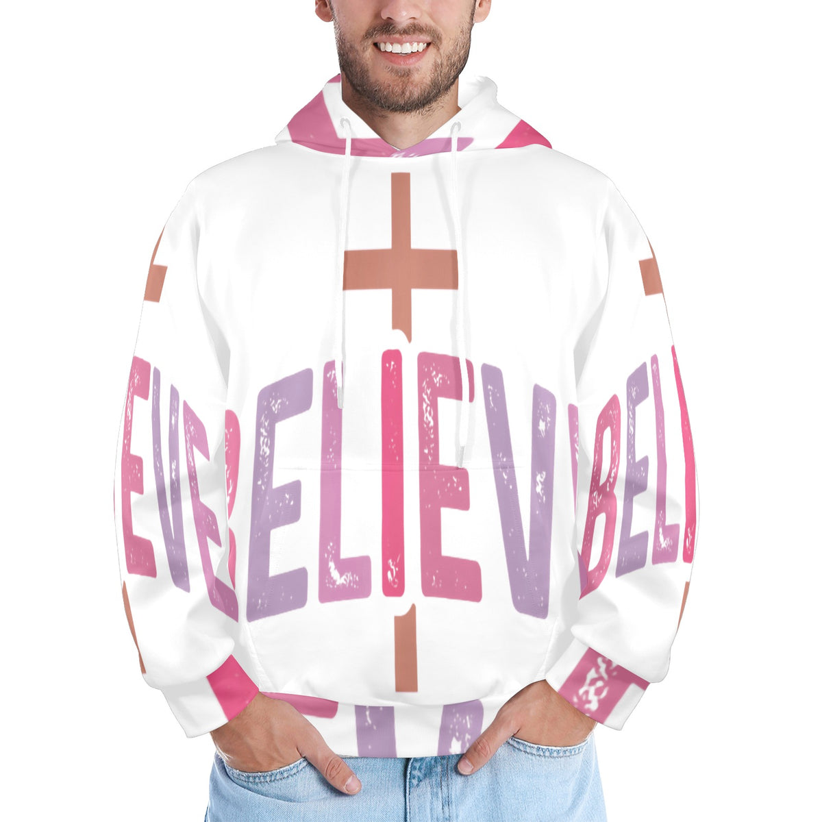 Men's Premium Christian Hoodie – Stylish All-Over Print Graphic Fit