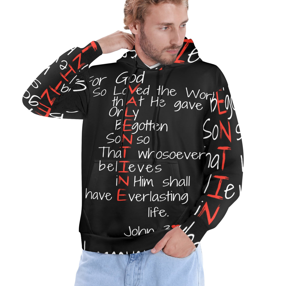 Men's Premium Christian Hoodie – Stylish All-Over Print Graphic Fit