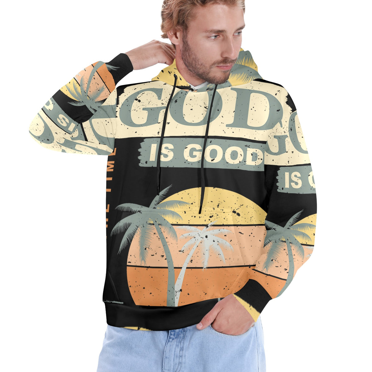 Men's Premium Christian Hoodie – Stylish All-Over Print Graphic Fit