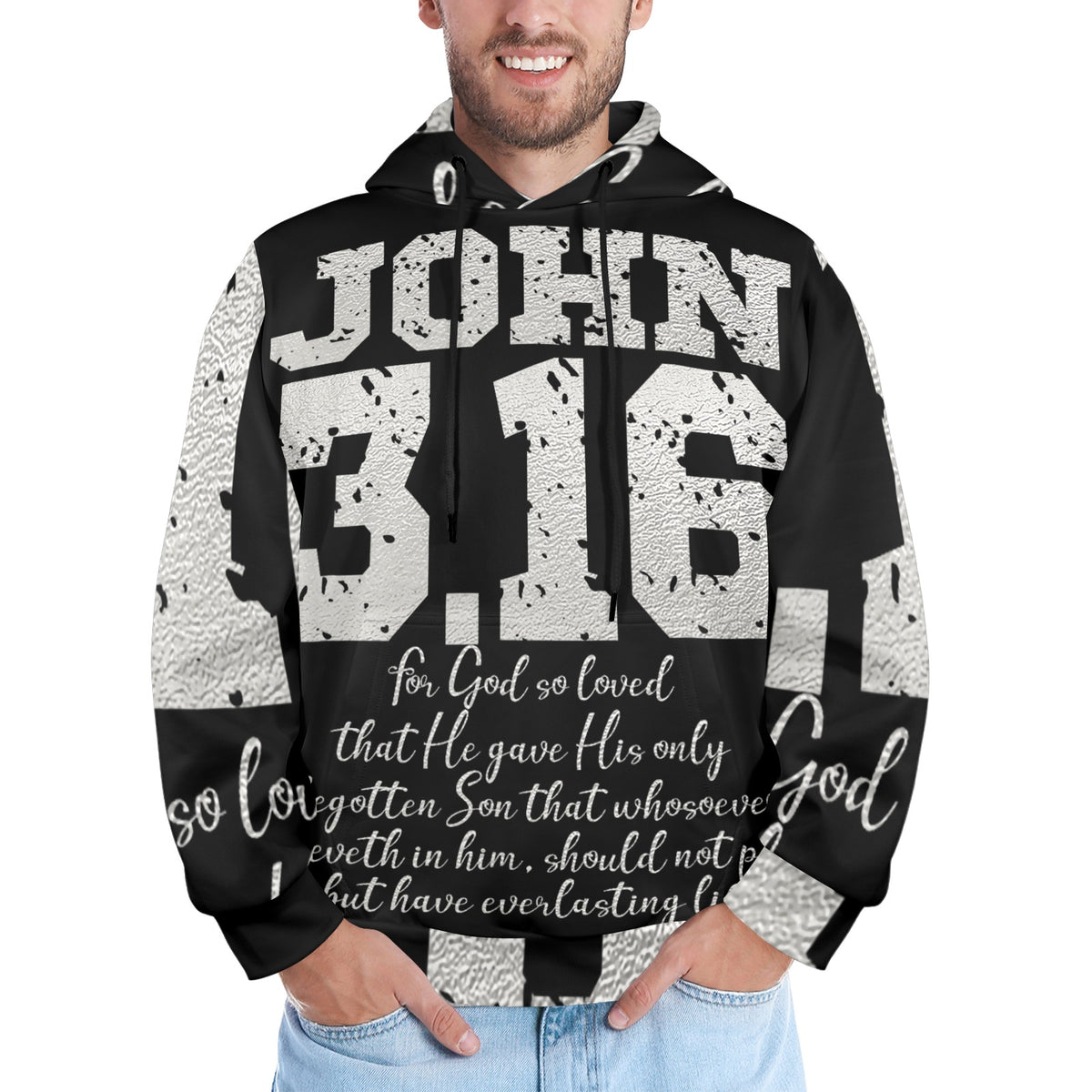Men's Premium Christian Hoodie – Stylish All-Over Print Graphic Fit