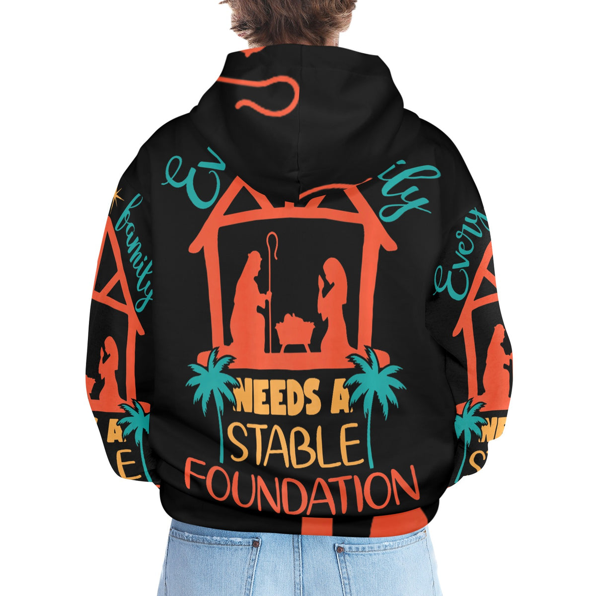 Men's Premium Christian Hoodie – Stylish All-Over Print Graphic Fit