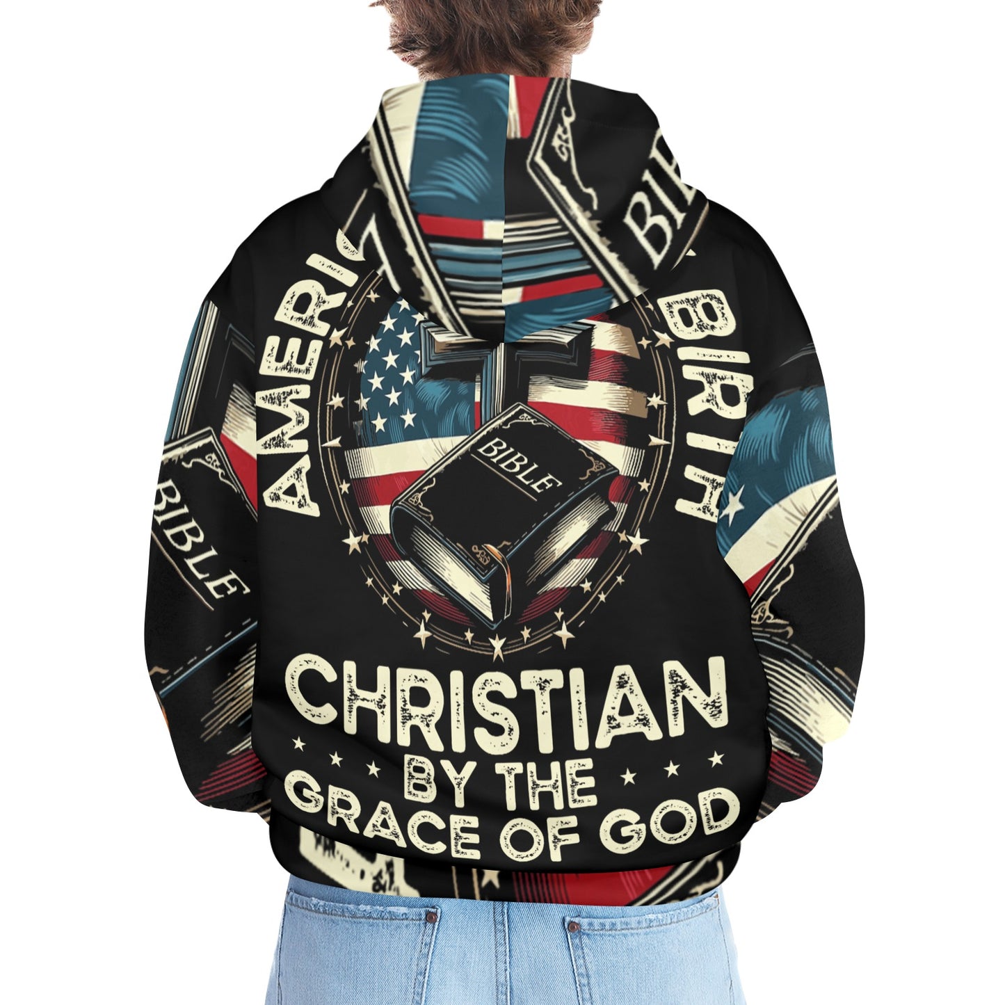 Men's Premium Christian Hoodie – Stylish All-Over Print Graphic Fit