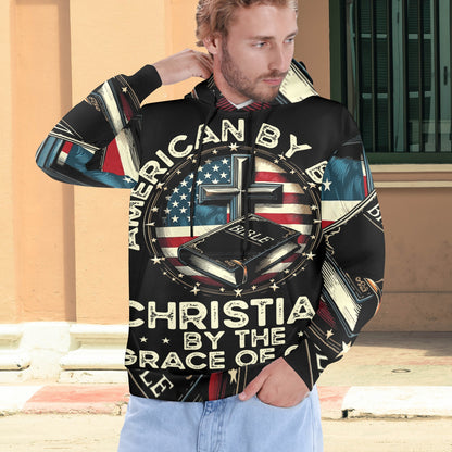 Men's Premium Christian Hoodie – Stylish All-Over Print Graphic Fit