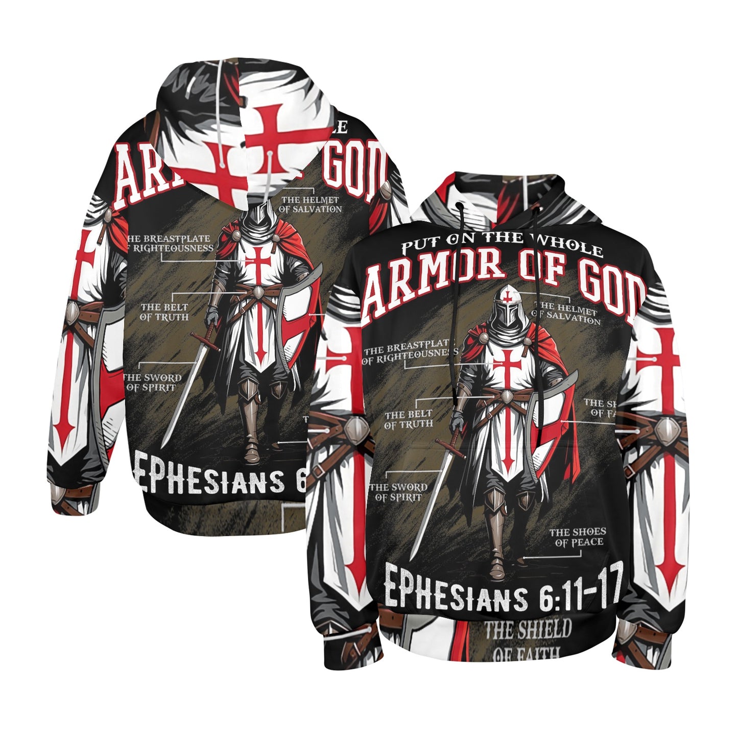 Men's Premium Christian Hoodie – Stylish All-Over Print Graphic Fit