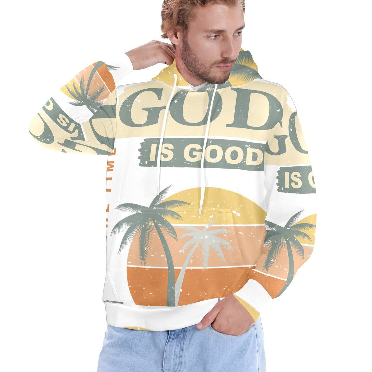 Men's Premium Christian Hoodie – Stylish All-Over Print Graphic Fit