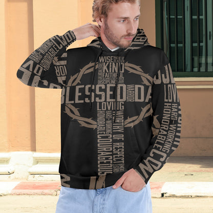 Men's Premium Christian Hoodie – Stylish All-Over Print Graphic Fit