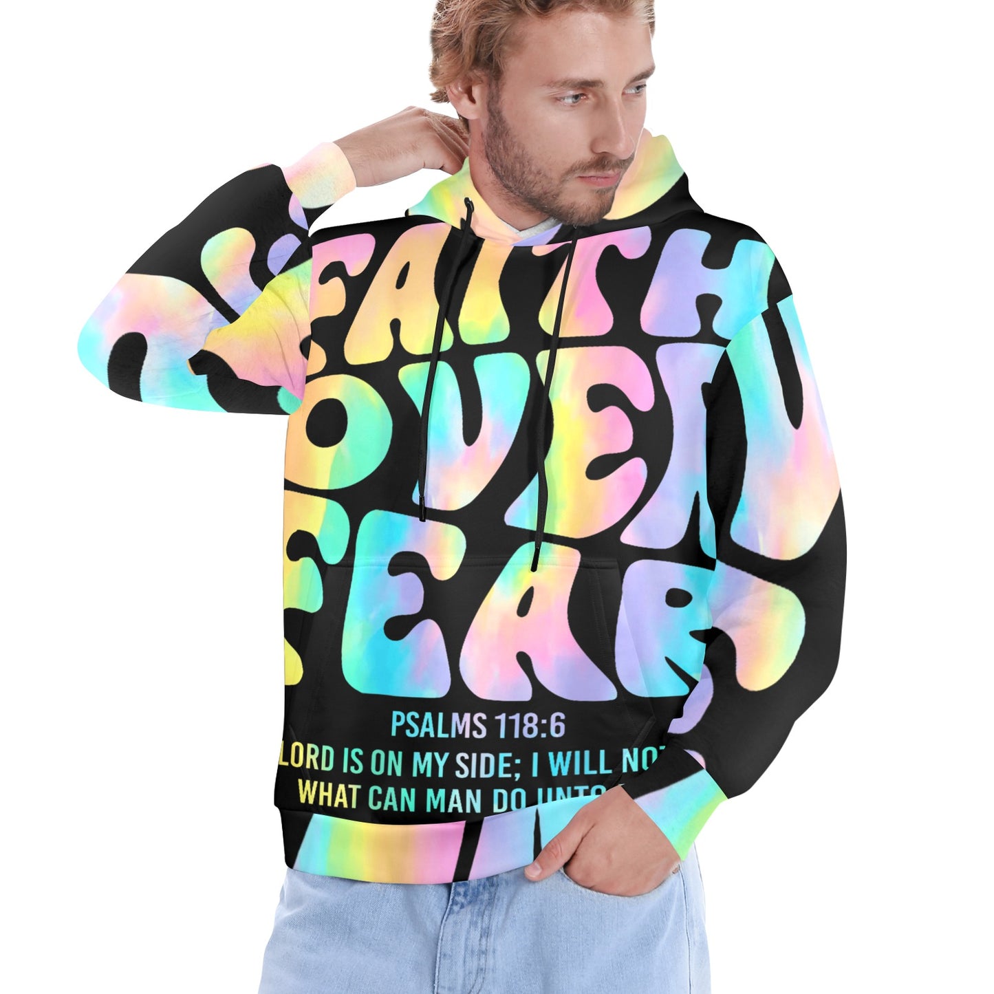 Men's Premium Christian Hoodie – Stylish All-Over Print Graphic Fit