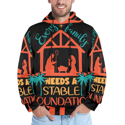 Men's Premium Christian Hoodie – Stylish All-Over Print Graphic Fit