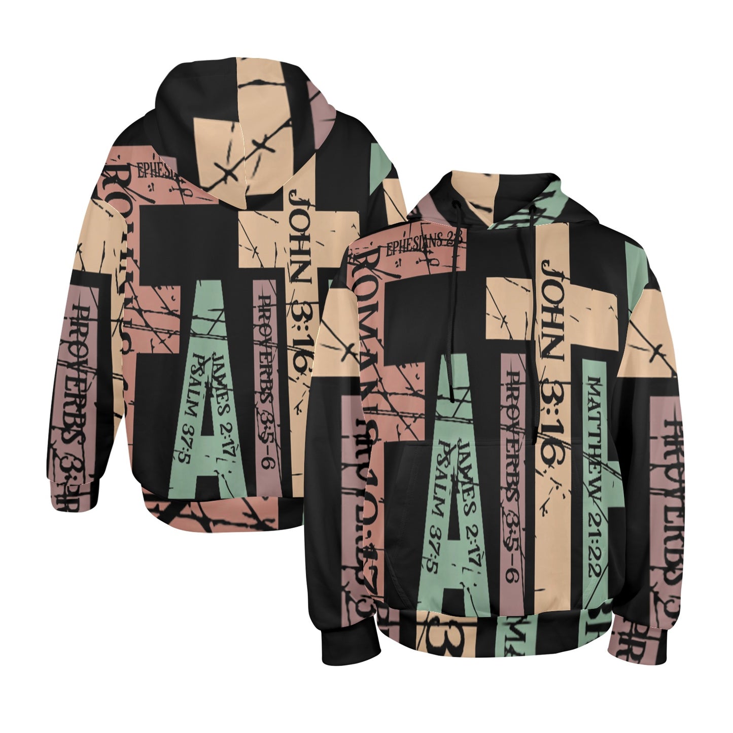 Men's Premium Christian Hoodie – Stylish All-Over Print Graphic Fit