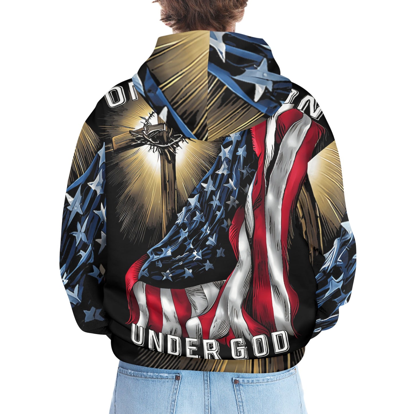 Men's Premium Christian Hoodie – Stylish All-Over Print Graphic Fit