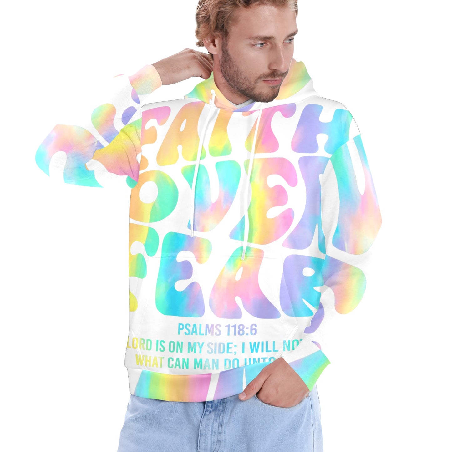 Men's Premium Christian Hoodie – Stylish All-Over Print Graphic Fit