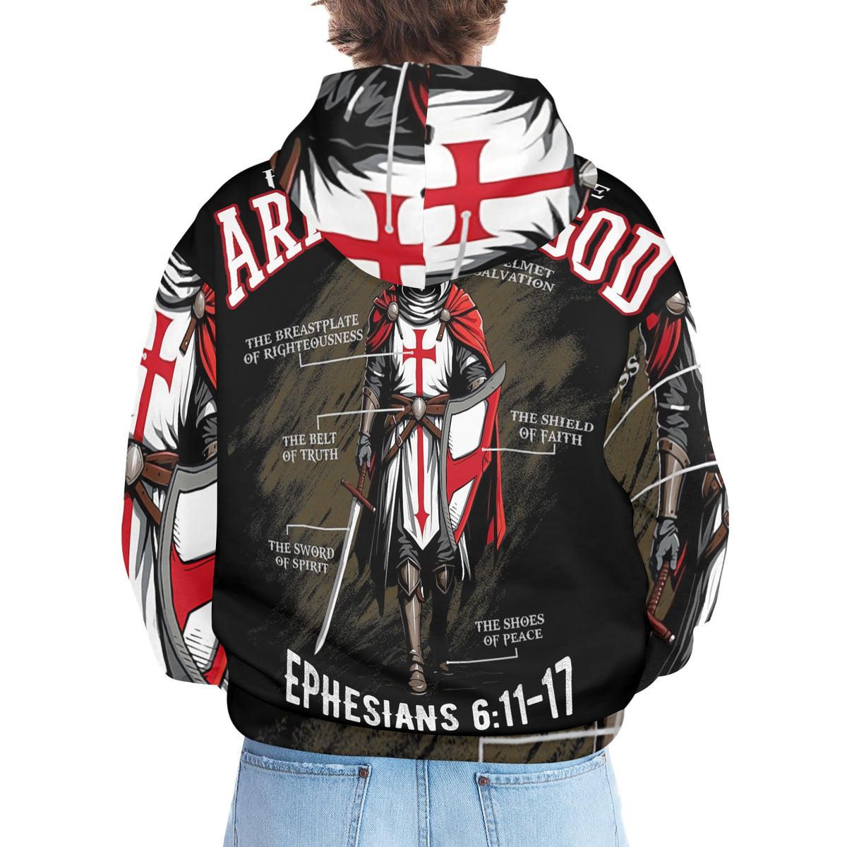 Men's Premium Christian Hoodie – Stylish All-Over Print Graphic Fit
