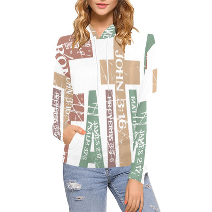 Women's Premium Christian Hoodie – Stylish All-Over Print