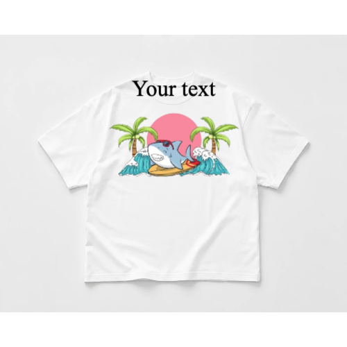 Custom text single shirt color
