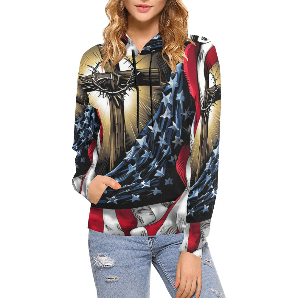 Women's Premium Christian Hoodie – Stylish All-Over Print