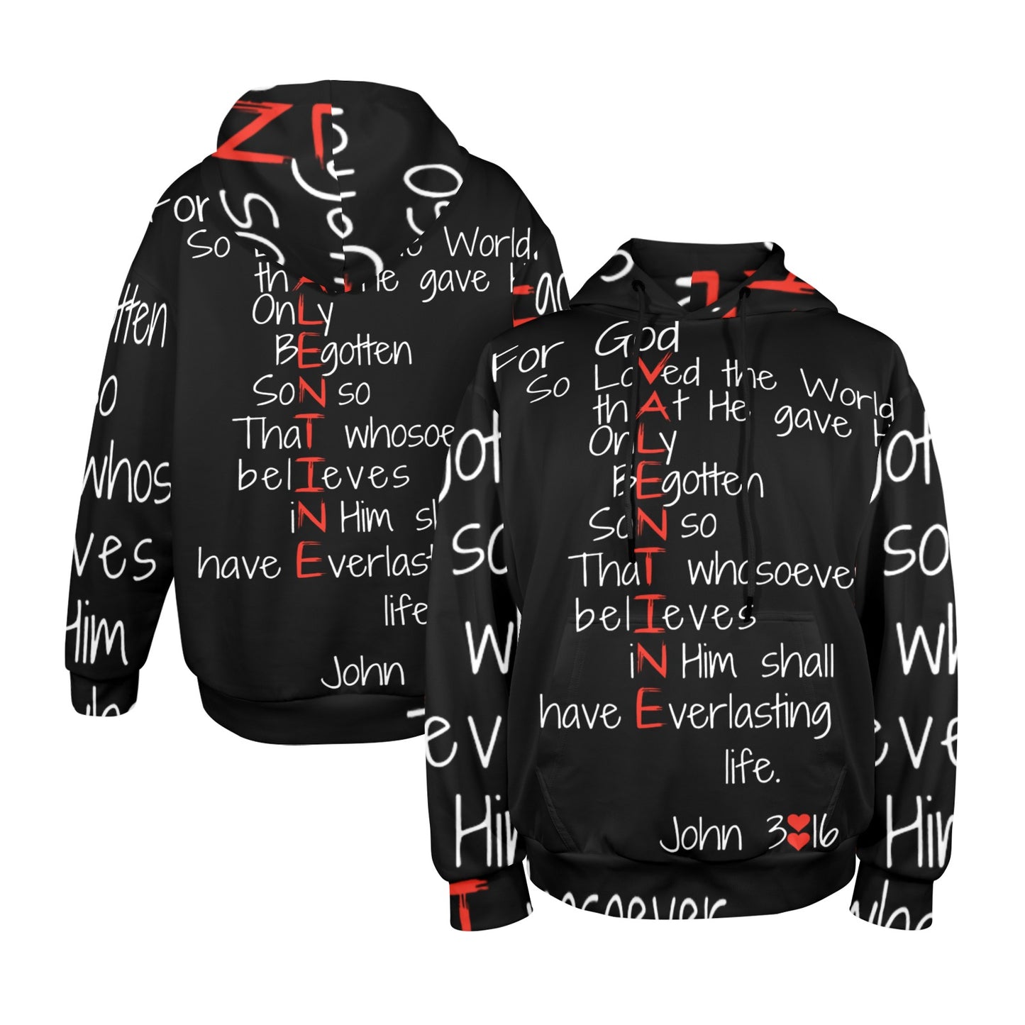 Men's Premium Christian Hoodie – Stylish All-Over Print Graphic Fit