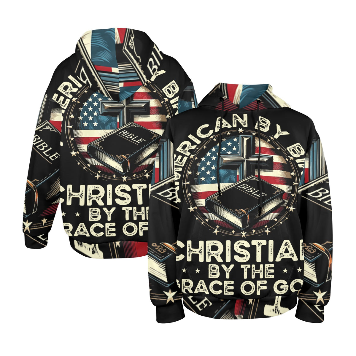 Men's Premium Christian Hoodie – Stylish All-Over Print Graphic Fit